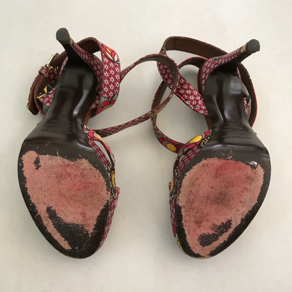 Sergio Rossi Satin  Strappy Sandals Heels - Picture 8 of 8